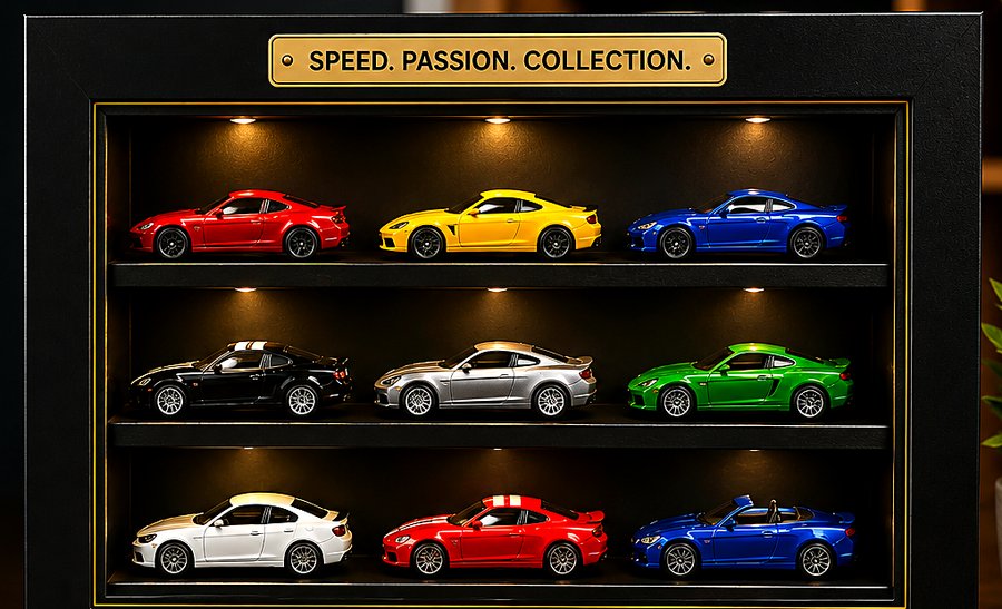 Customized display frame for die-cast car collections